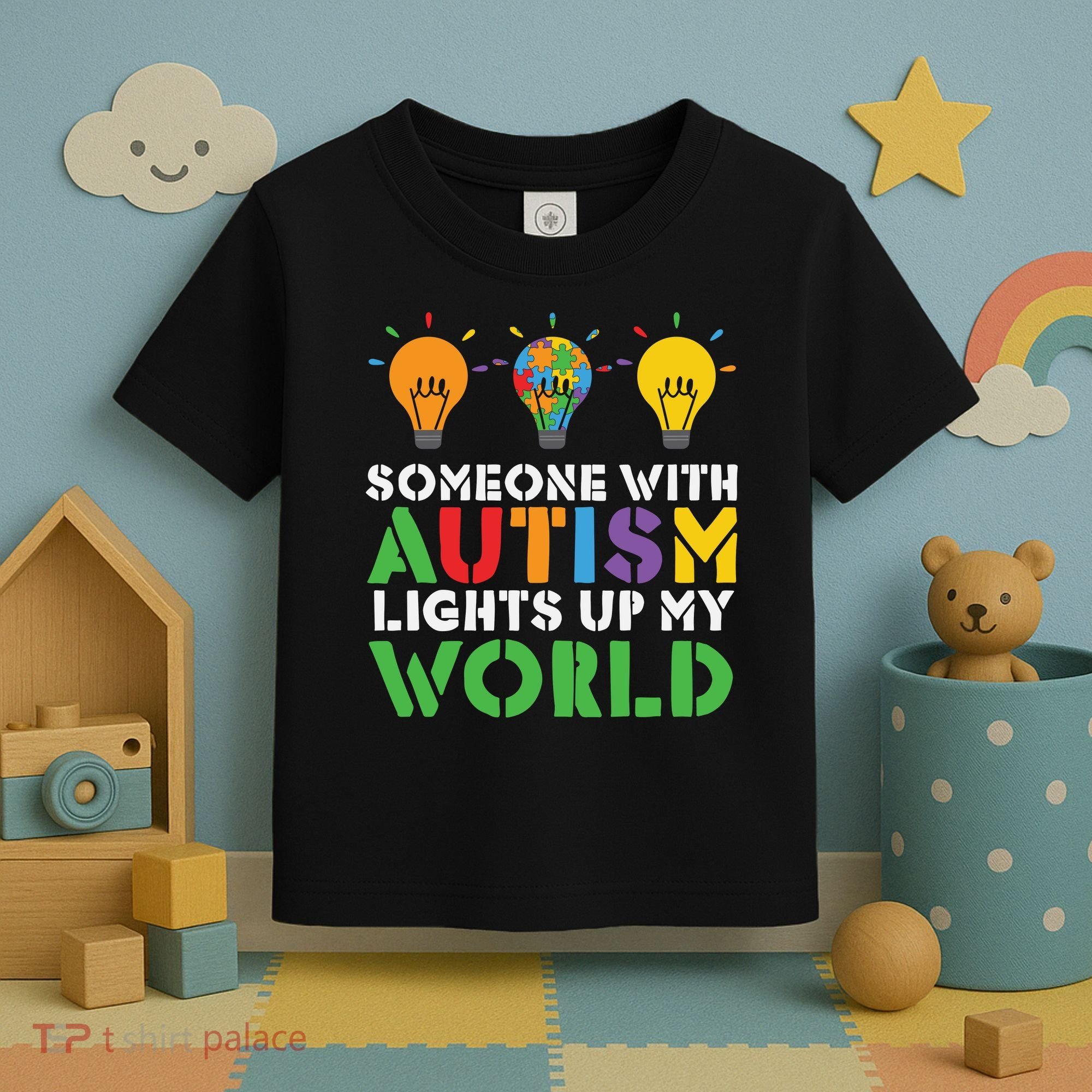 Light Up Autism Puzzle Autism Awareness, Autism Mom Toddler T-Shirt