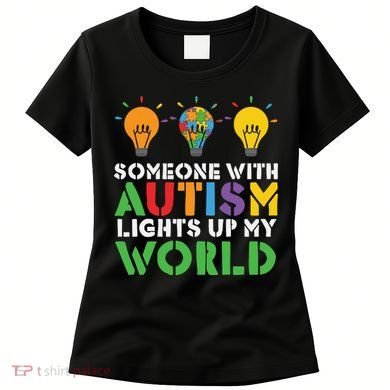 Light Up Autism Puzzle Autism Awareness, Autism Mom Women's T-Shirt