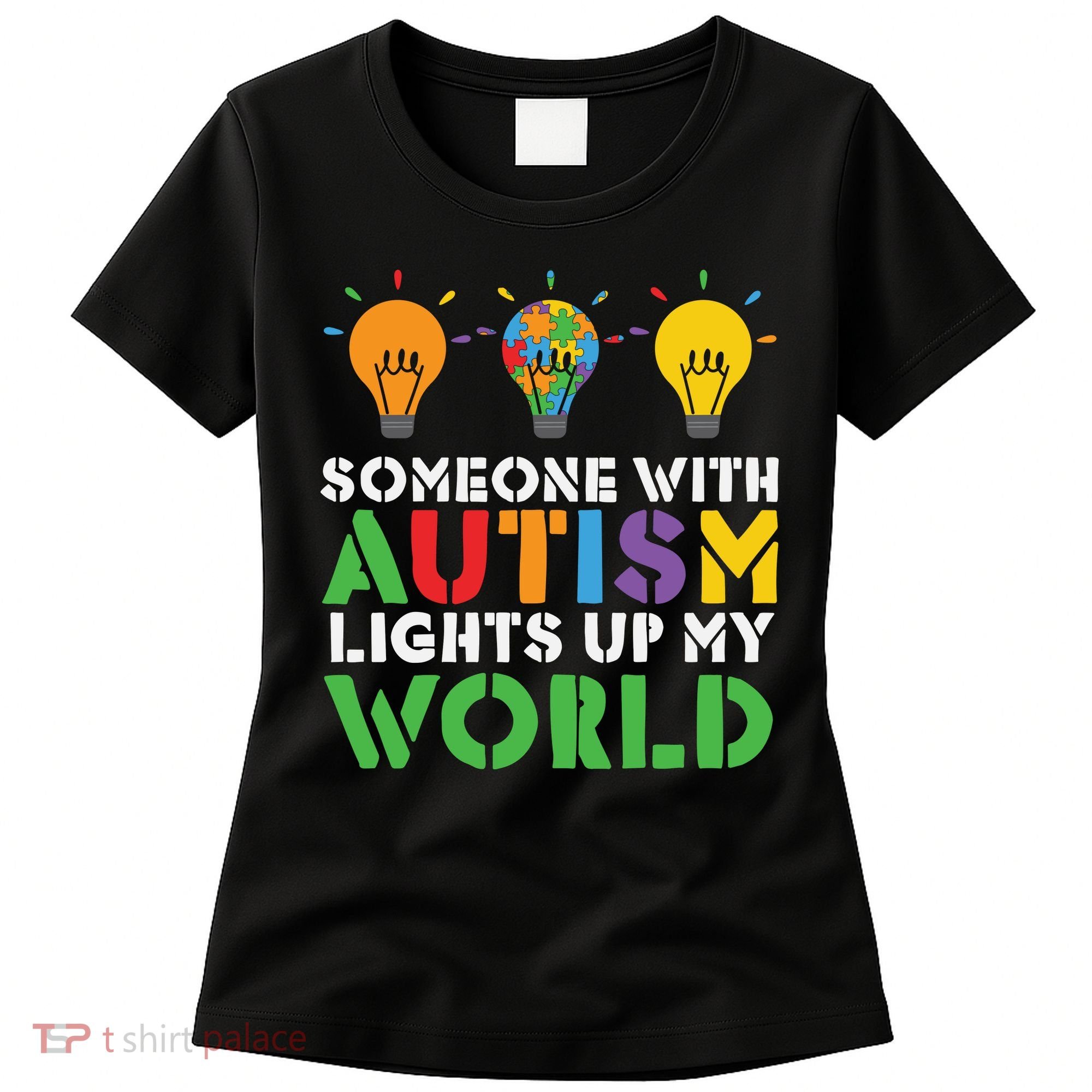 Light Up Autism Puzzle Autism Awareness, Autism Mom Women's T-Shirt