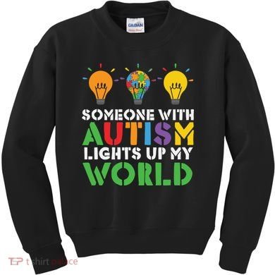 Light Up Autism Puzzle Autism Awareness, Autism Mom Kids Sweatshirt