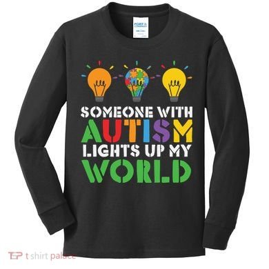 Light Up Autism Puzzle Autism Awareness, Autism Mom Kids Long Sleeve Shirt