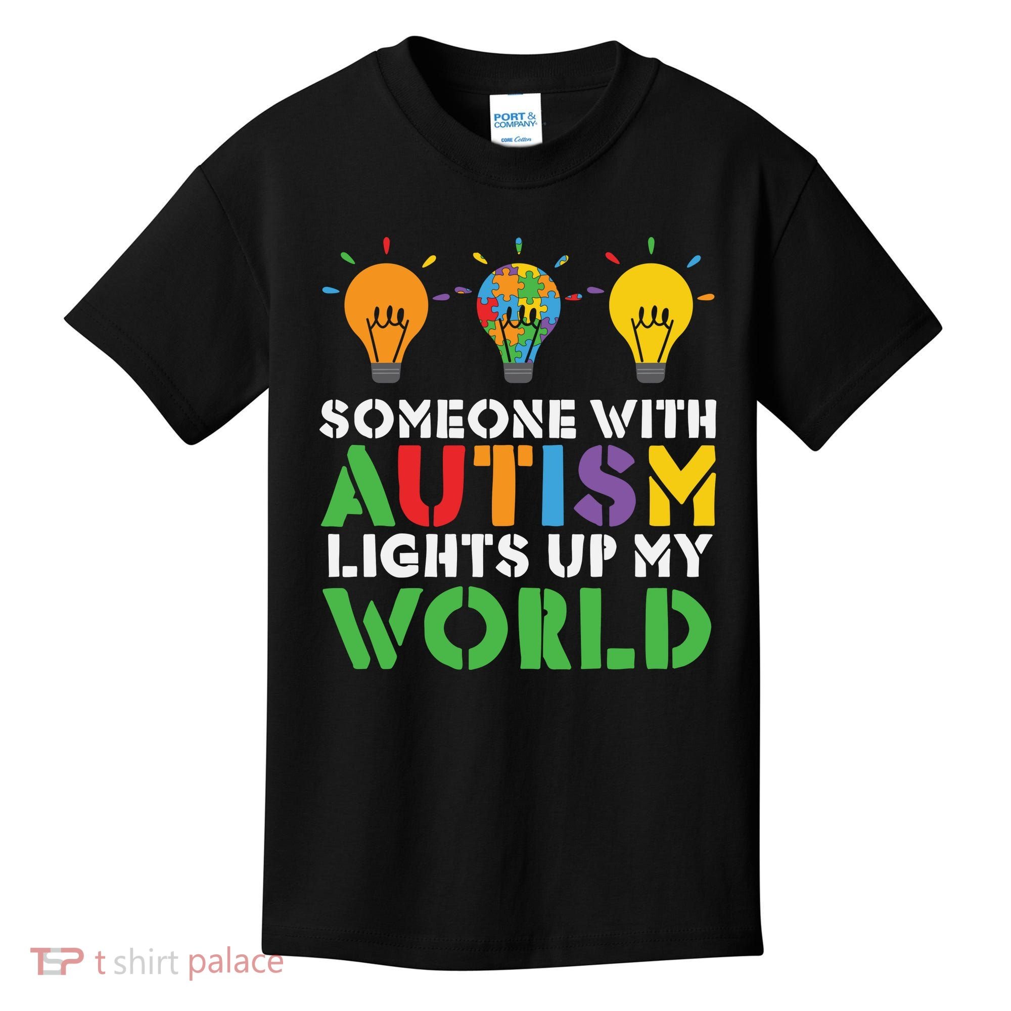 Light Up Autism Puzzle Autism Awareness, Autism Mom Kids T-Shirt