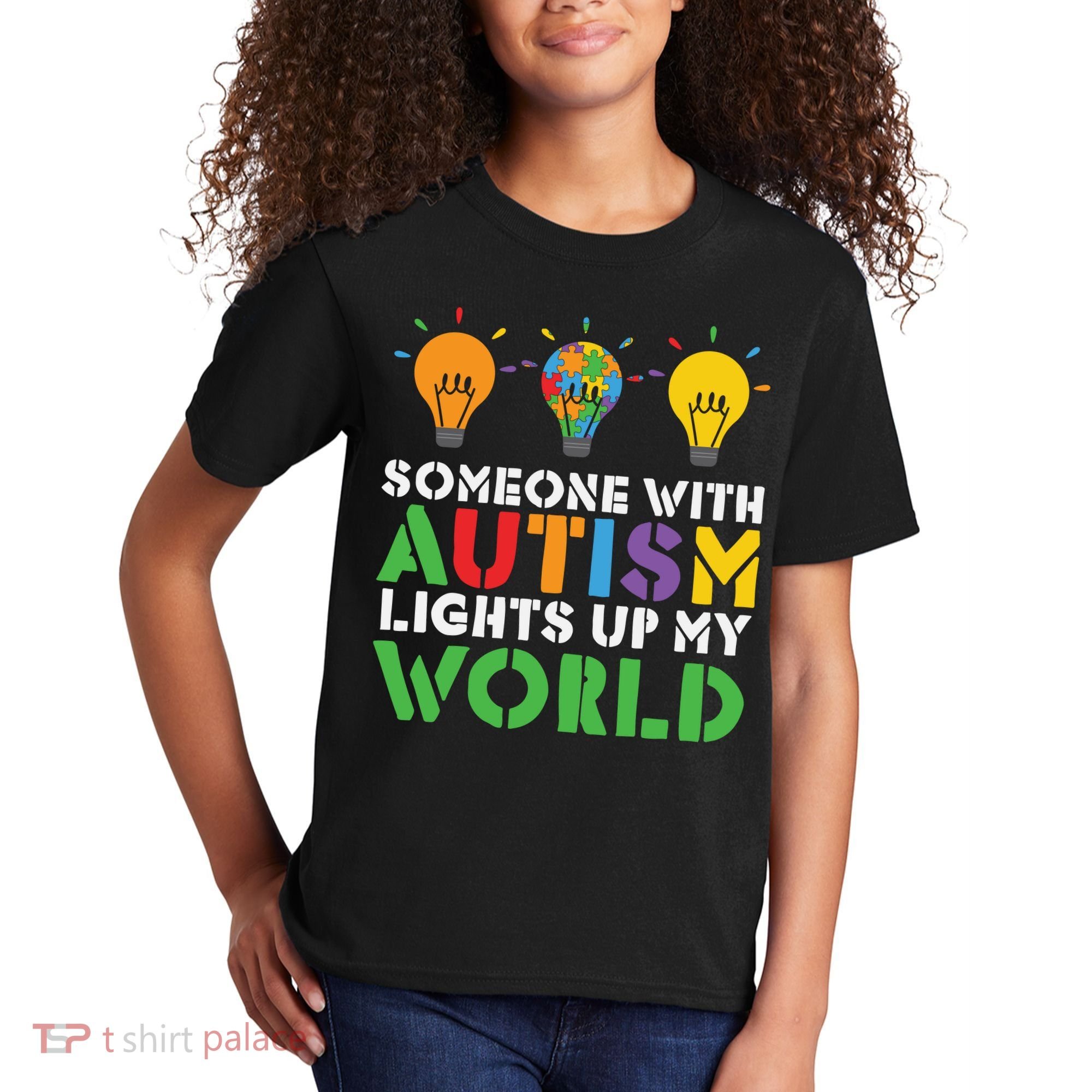 Light Up Autism Puzzle Autism Awareness, Autism Mom Kids T-Shirt