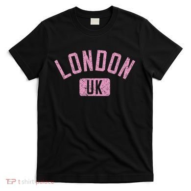 London Uk Arched Text Distressed Print T-Shirt