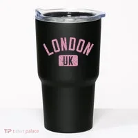 London Uk Arched Text Distressed Print Tumbler thumb 0