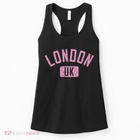 London Uk Arched Text Distressed Print Women's Tank Top thumb 0