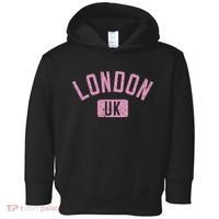 London Uk Arched Text Distressed Print Toddler Hoodie thumb 0