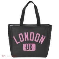 London Uk Arched Text Distressed Print Tote Bag thumb 0