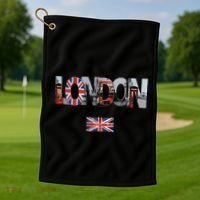 London Uk British Flag England Great Britain Golf Towel thumb 1