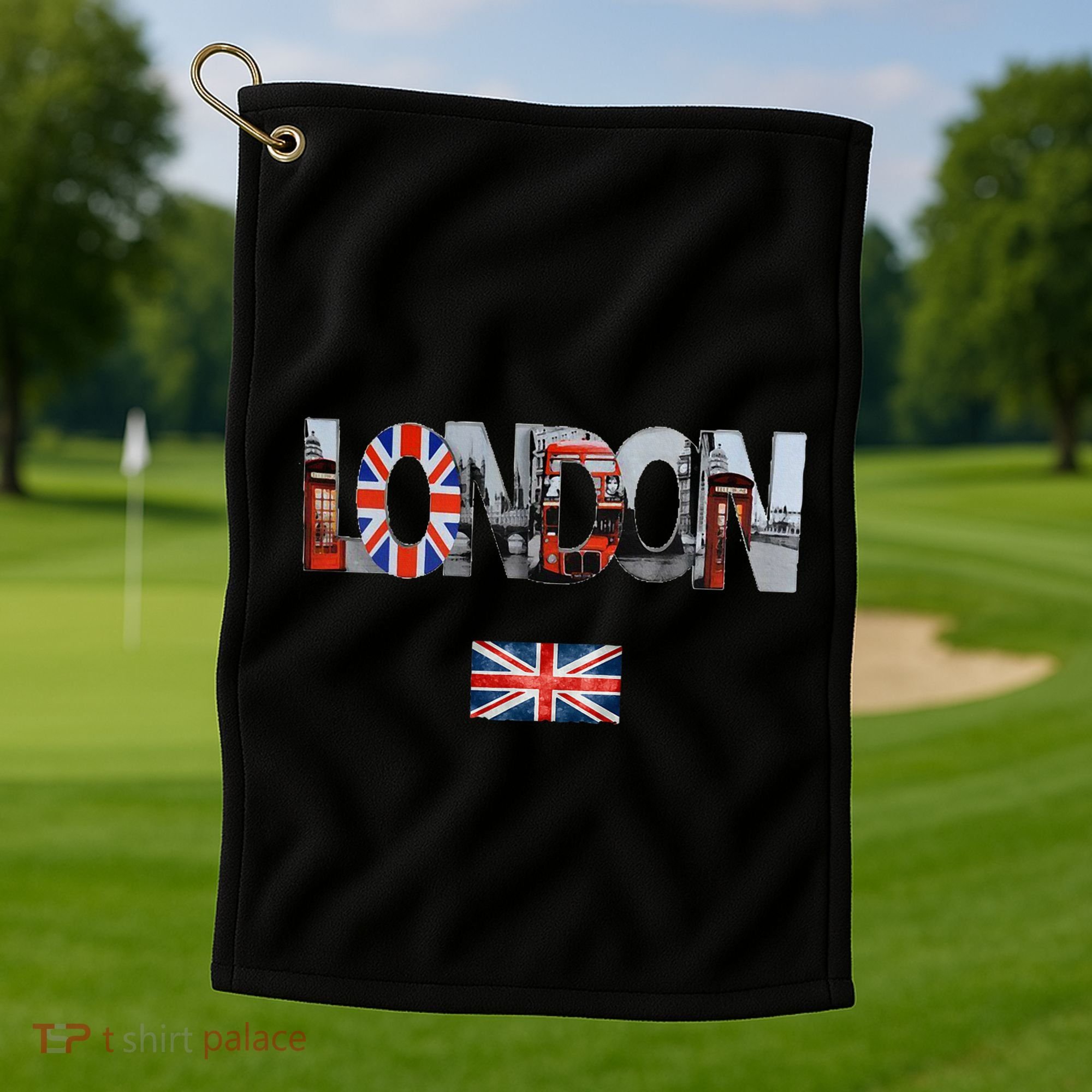 London Uk British Flag England Great Britain Golf Towel