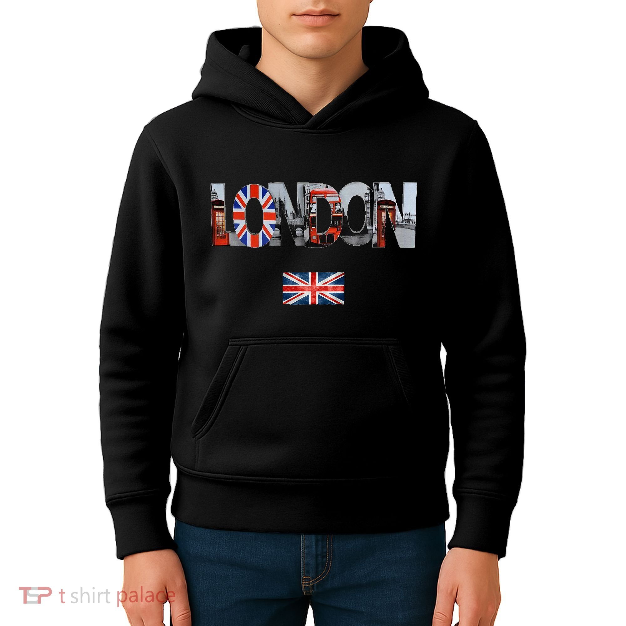 London Uk British Flag England Great Britain Kids Hoodie