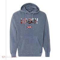 London Uk British Flag England Great Britain Comfort Colors Garment-Dyed Hooded Sweatshirt thumb 0