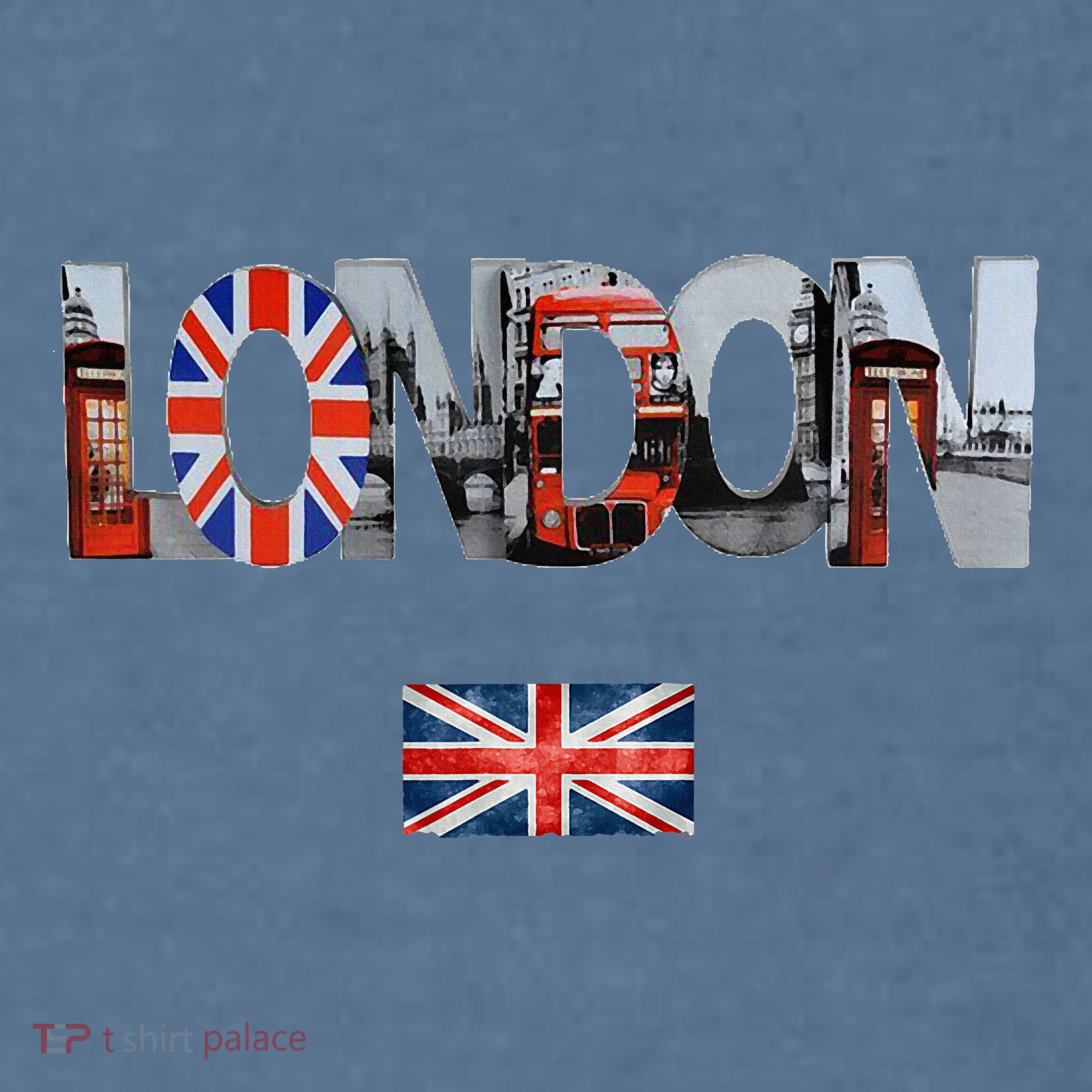 London Uk British Flag England Great Britain Comfort Colors Garment-Dyed Hooded Sweatshirt
