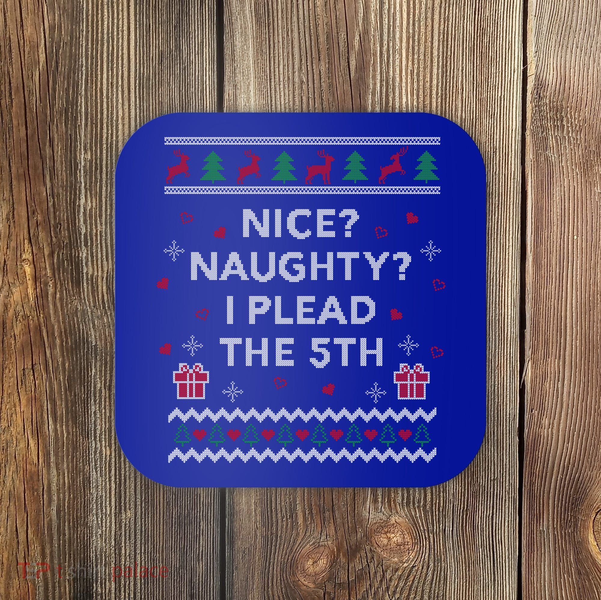 Lawyer Ugly Christmas Plead The 5th Law Student Attorney Funny Gift Coaster