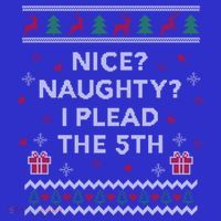 Lawyer Ugly Christmas Plead The 5th Law Student Attorney Funny Gift Women's Long Sleeve Shirt thumb 2