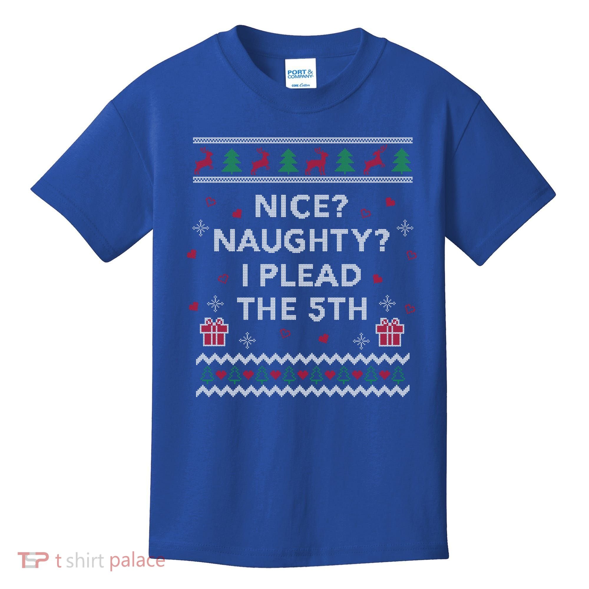 Lawyer Ugly Christmas Plead The 5th Law Student Attorney Funny Gift Kids T-Shirt