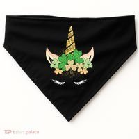 Lucky Unicorn Cute St Patrick's Day USA-Made Doggie Bandana thumb 0