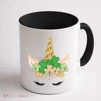 Lucky Unicorn Cute St Patrick's Day Coffee Mug thumb 1