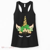 Lucky Unicorn Cute St Patrick's Day Women's Tank Top thumb 0