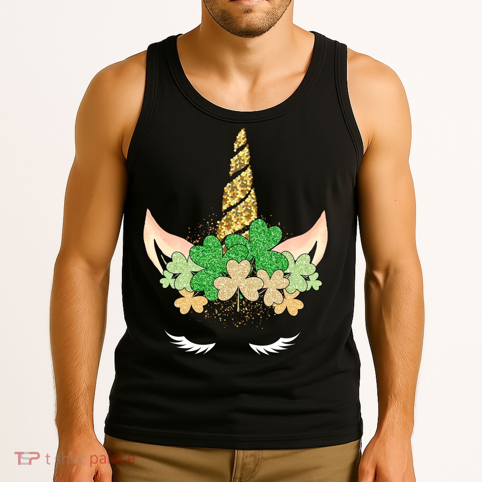 Lucky Unicorn Cute St Patrick's Day Tank Top