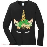 Lucky Unicorn Cute St Patrick's Day Women's Long Sleeve Shirt thumb 0