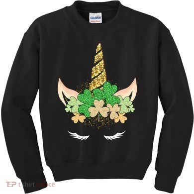 Lucky Unicorn Cute St Patrick's Day Kids Sweatshirt