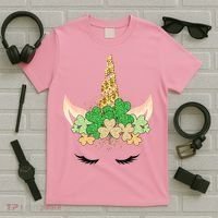 Lucky Unicorn Cute St Patrick's Day T-Shirt thumb 5