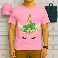 Lucky Unicorn Cute St Patrick's Day T-Shirt thumb 6
