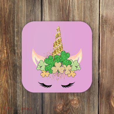 Lucky Unicorn Cute St Patrick's Day Coaster