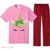Lucky Unicorn Cute St Patrick's Day Pajama Set thumb 0