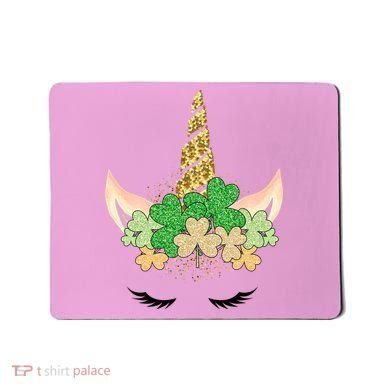 Lucky Unicorn Cute St Patrick's Day Mousepad