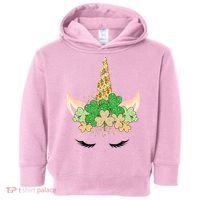 Lucky Unicorn Cute St Patrick's Day Toddler Hoodie thumb 0