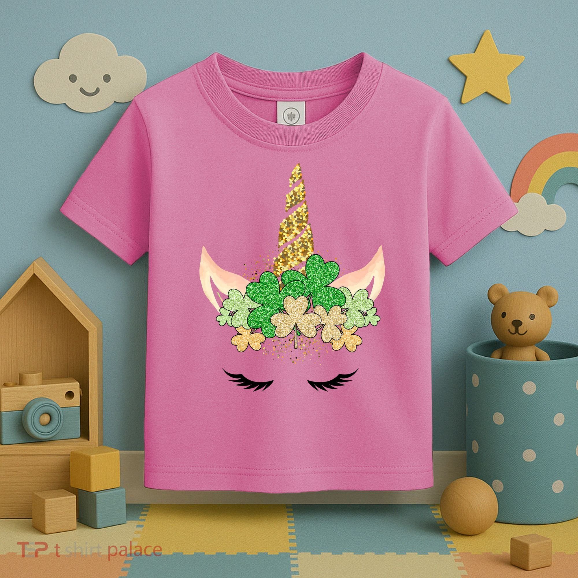 Lucky Unicorn Cute St Patrick's Day Toddler T-Shirt
