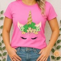Lucky Unicorn Cute St Patrick's Day Women's T-Shirt thumb 2