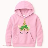 Lucky Unicorn Cute St Patrick's Day Kids Hoodie thumb 0