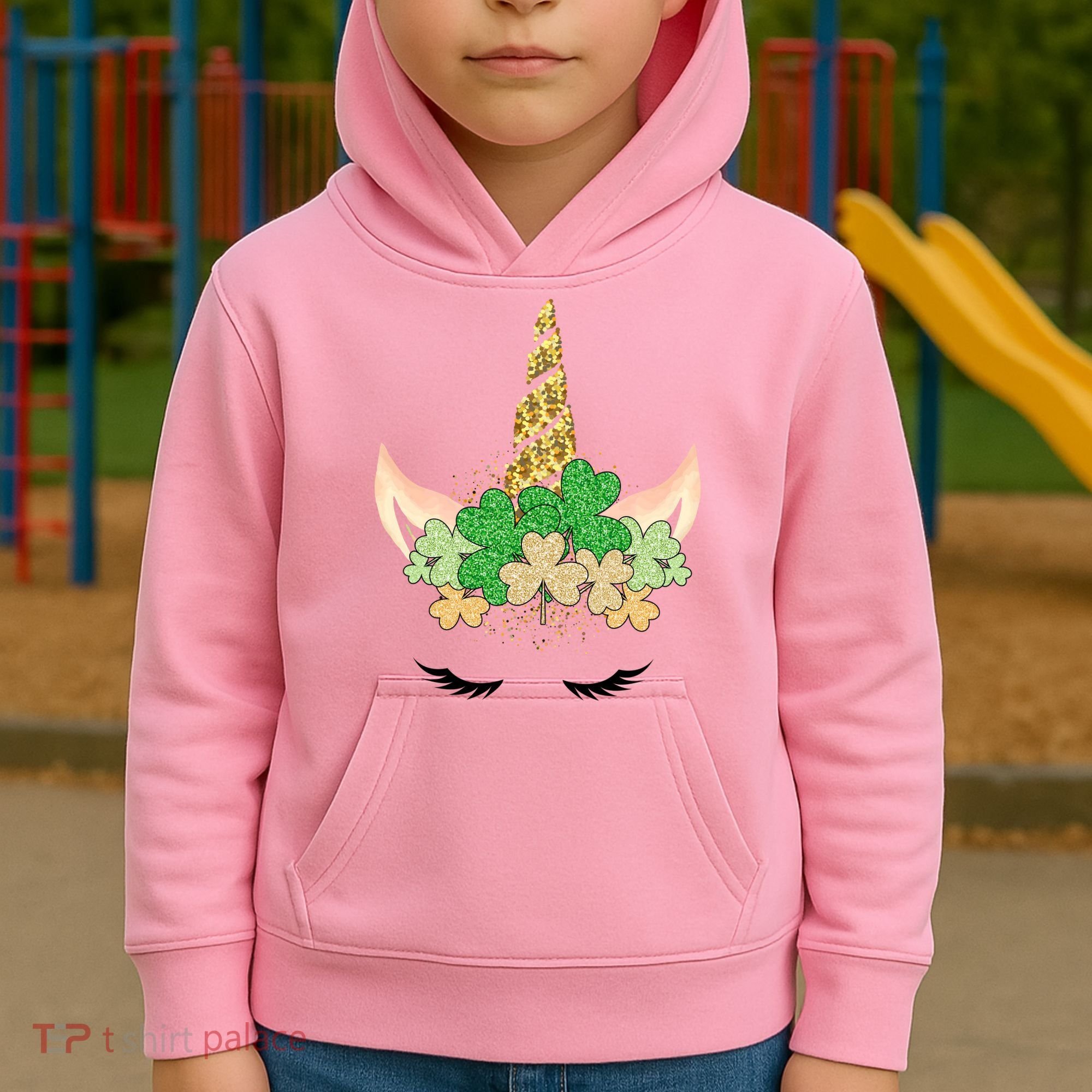 Lucky Unicorn Cute St Patrick's Day Kids Hoodie