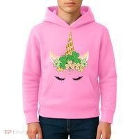 Lucky Unicorn Cute St Patrick's Day Kids Hoodie thumb 4