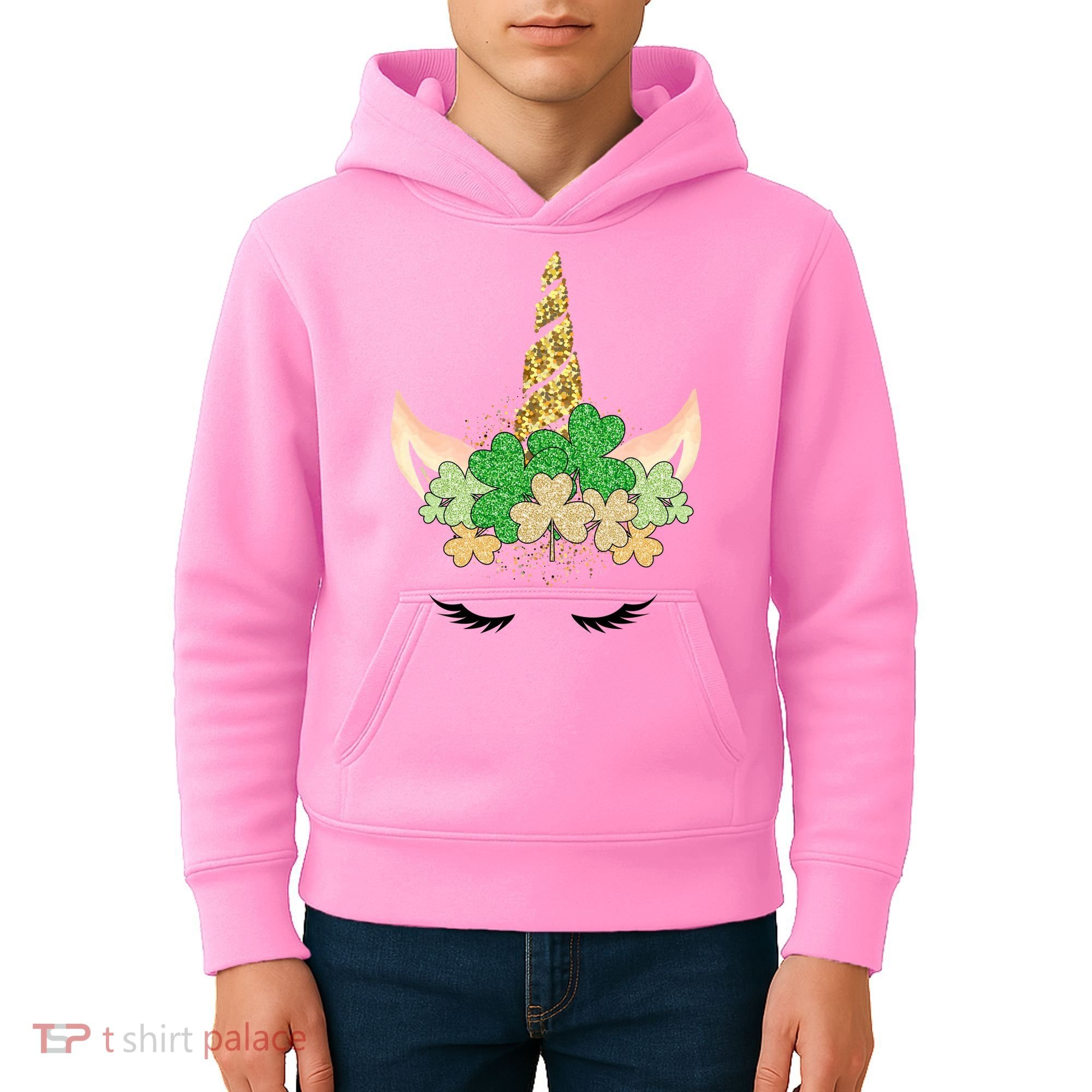 Lucky Unicorn Cute St Patrick's Day Kids Hoodie