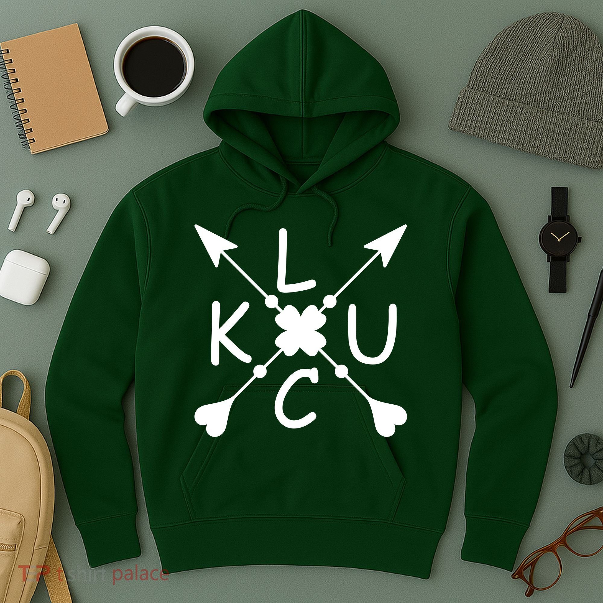 Luck Cross Arrows St Patrick's Day Hoodie