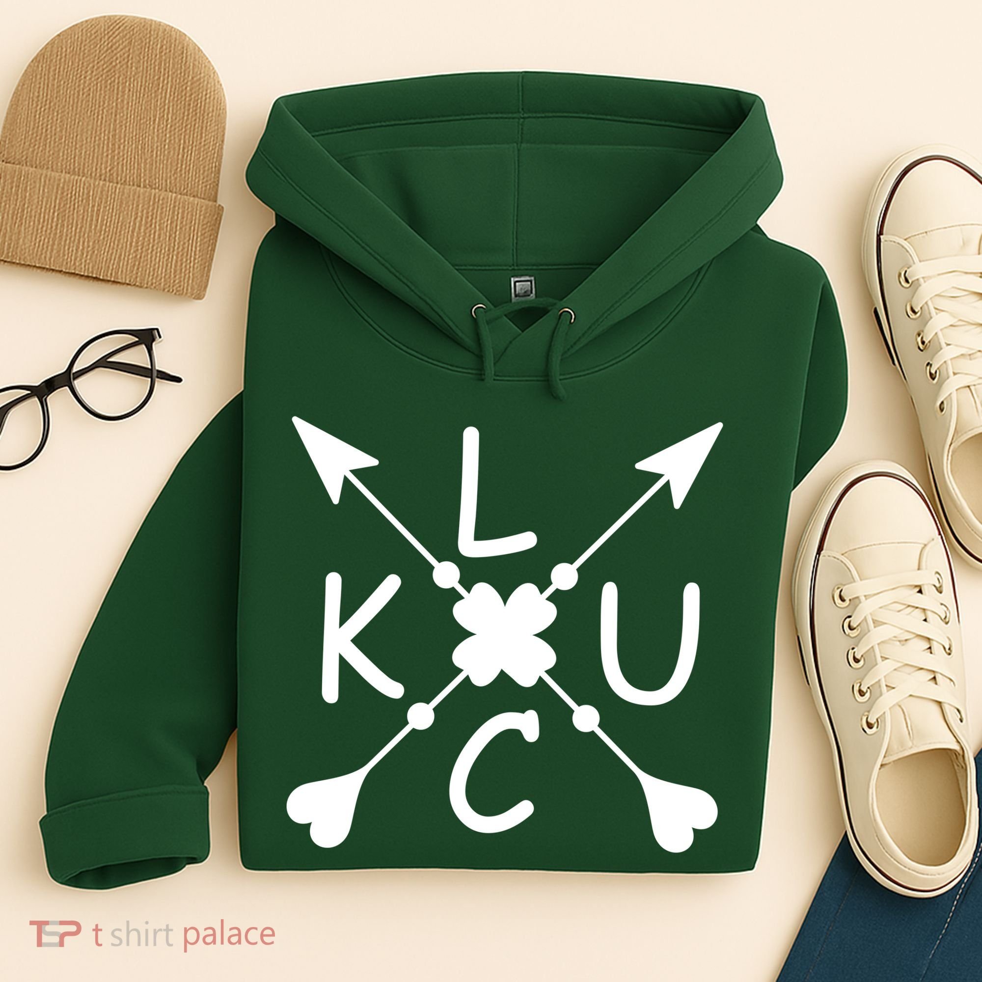 Luck Cross Arrows St Patrick's Day Hoodie
