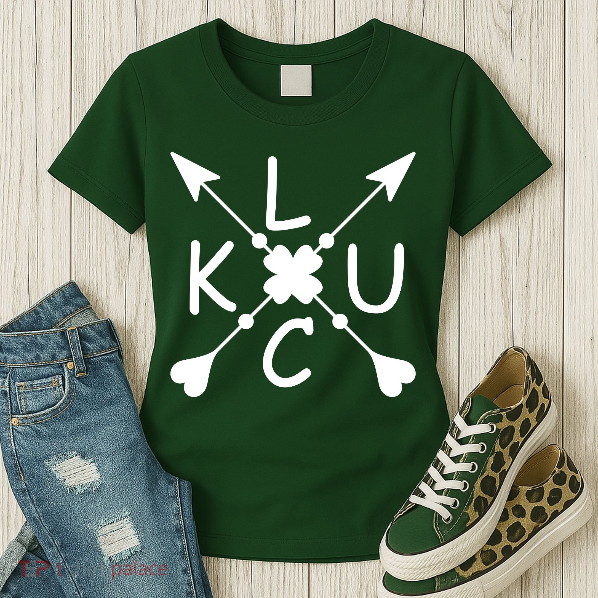 Luck Cross Arrows St Patrick's Day Women's T-Shirt