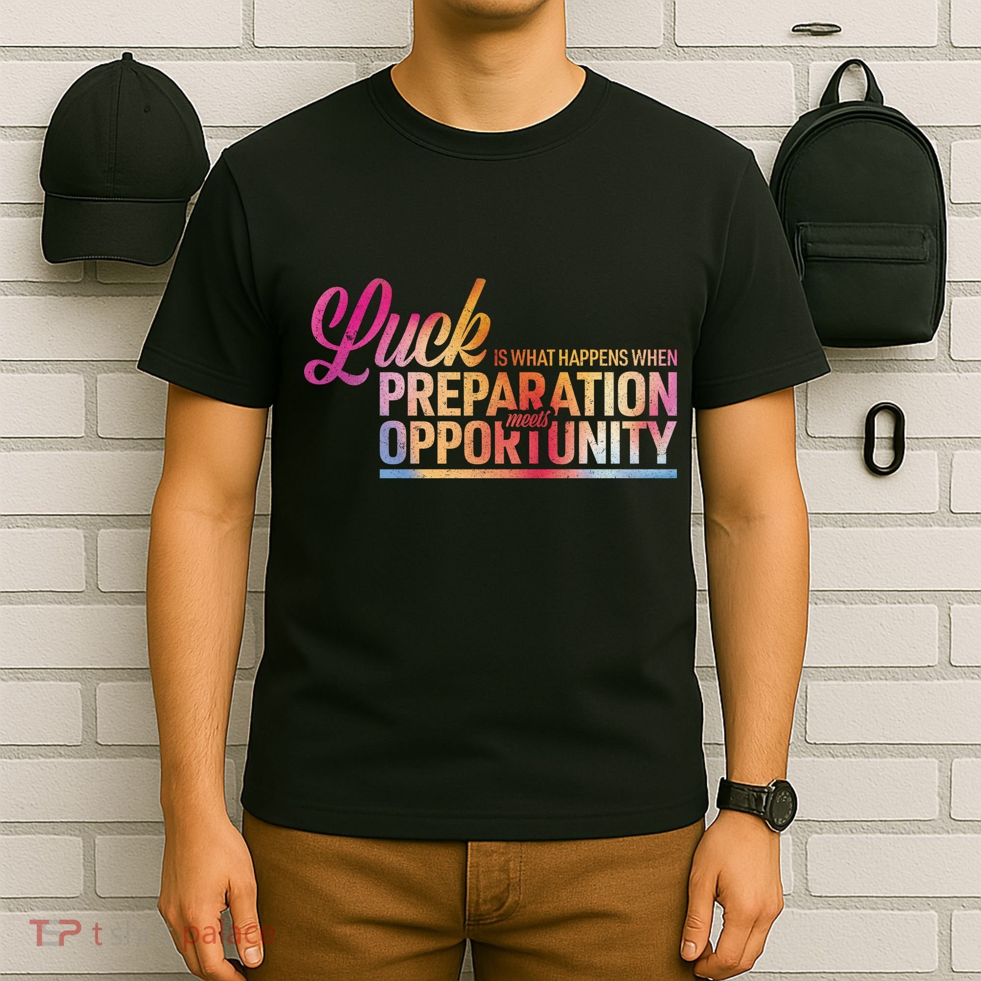 Luck Definition Preparation Meets Opportunity T-Shirt