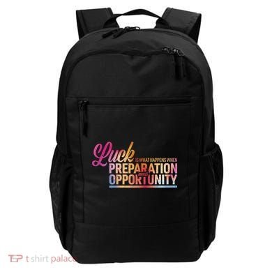 Luck Definition Preparation Meets Opportunity Backpack