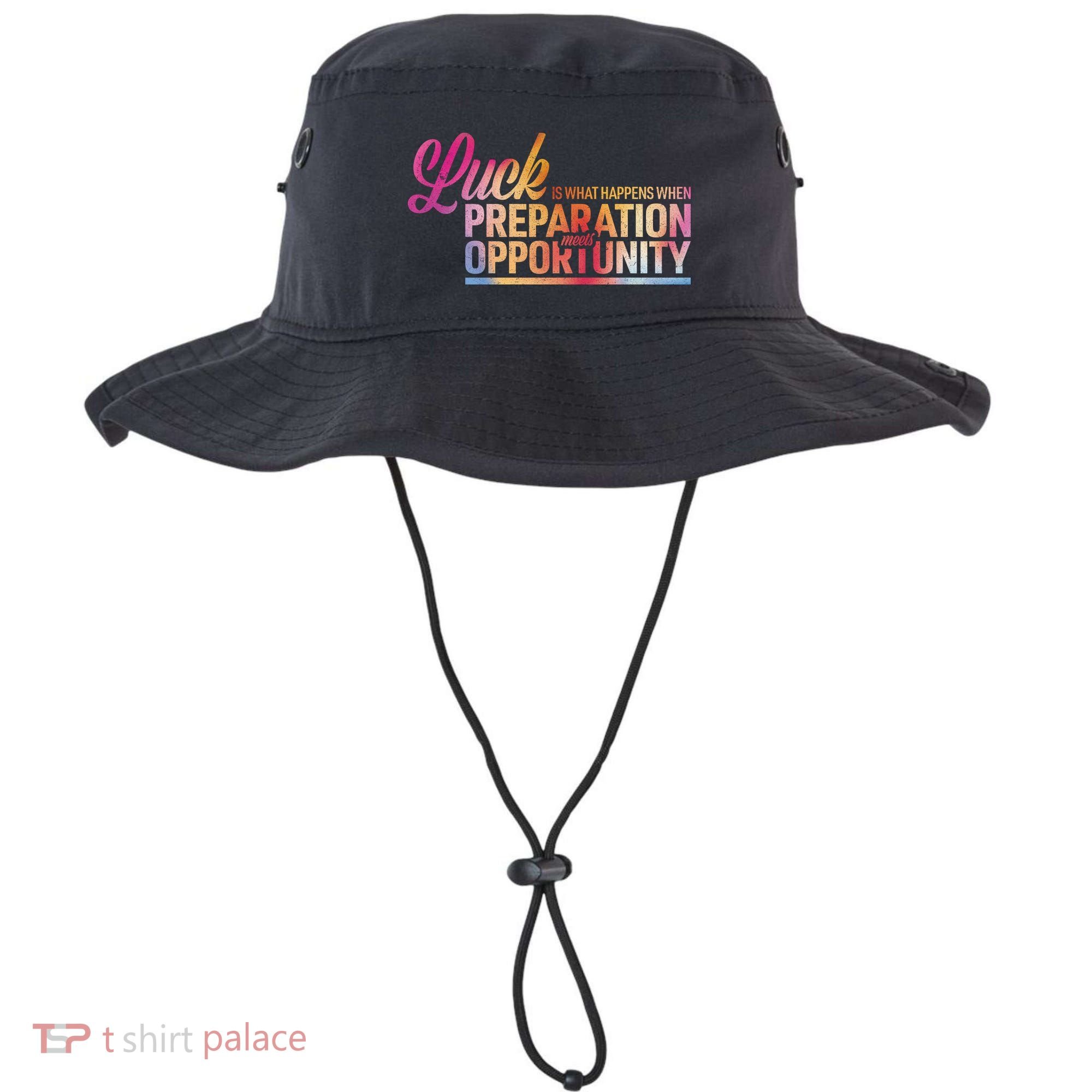 Luck Definition Preparation Meets Opportunity Bucket Hat