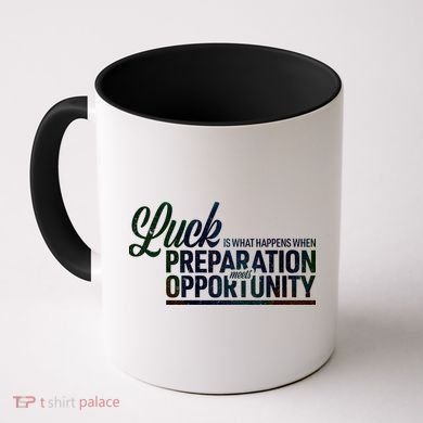 Luck Definition Preparation Meets Opportunity Coffee Mug