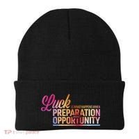 Luck Definition Preparation Meets Opportunity Beanie thumb 0
