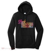 Luck Definition Preparation Meets Opportunity Women's Hoodie thumb 0