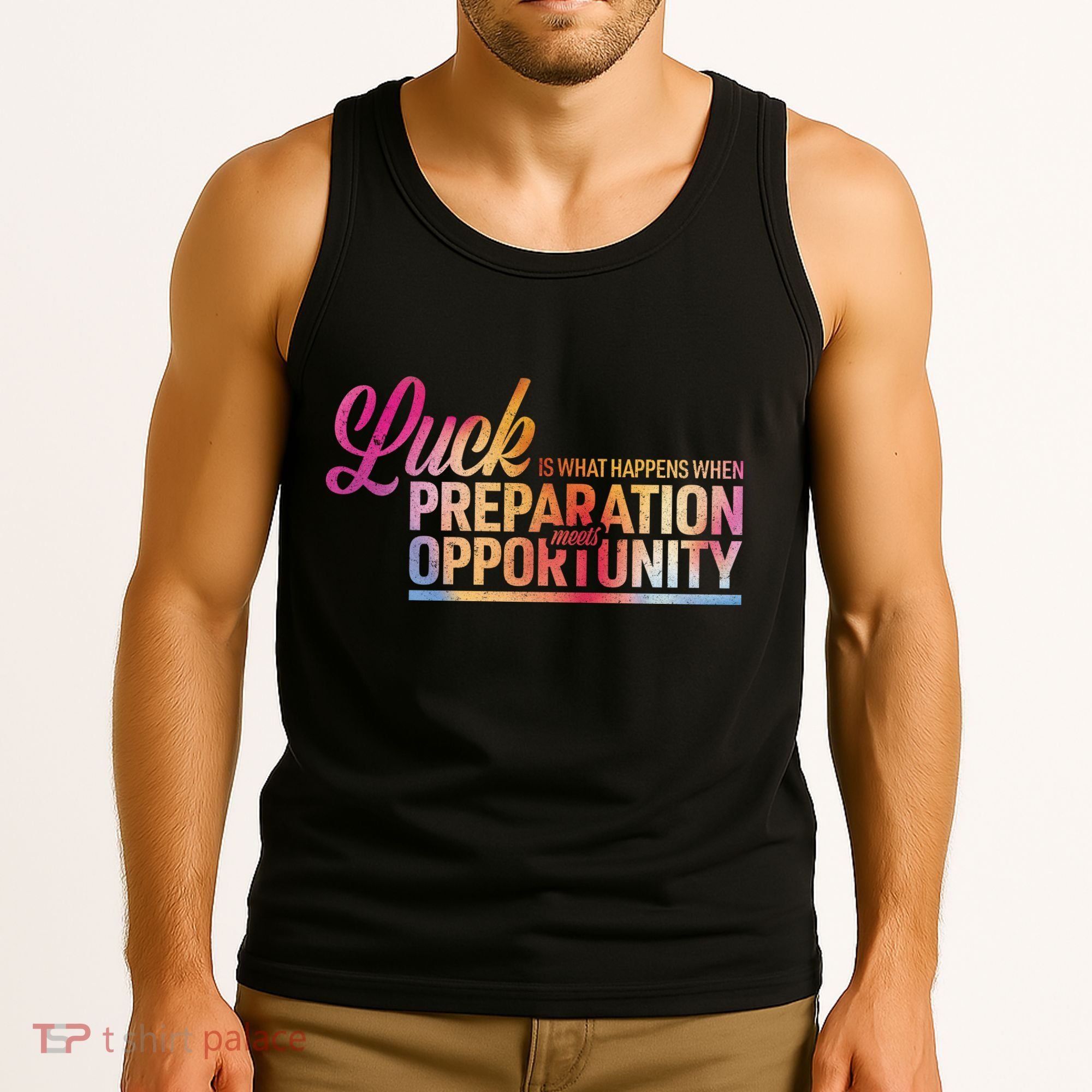 Luck Definition Preparation Meets Opportunity Tank Top
