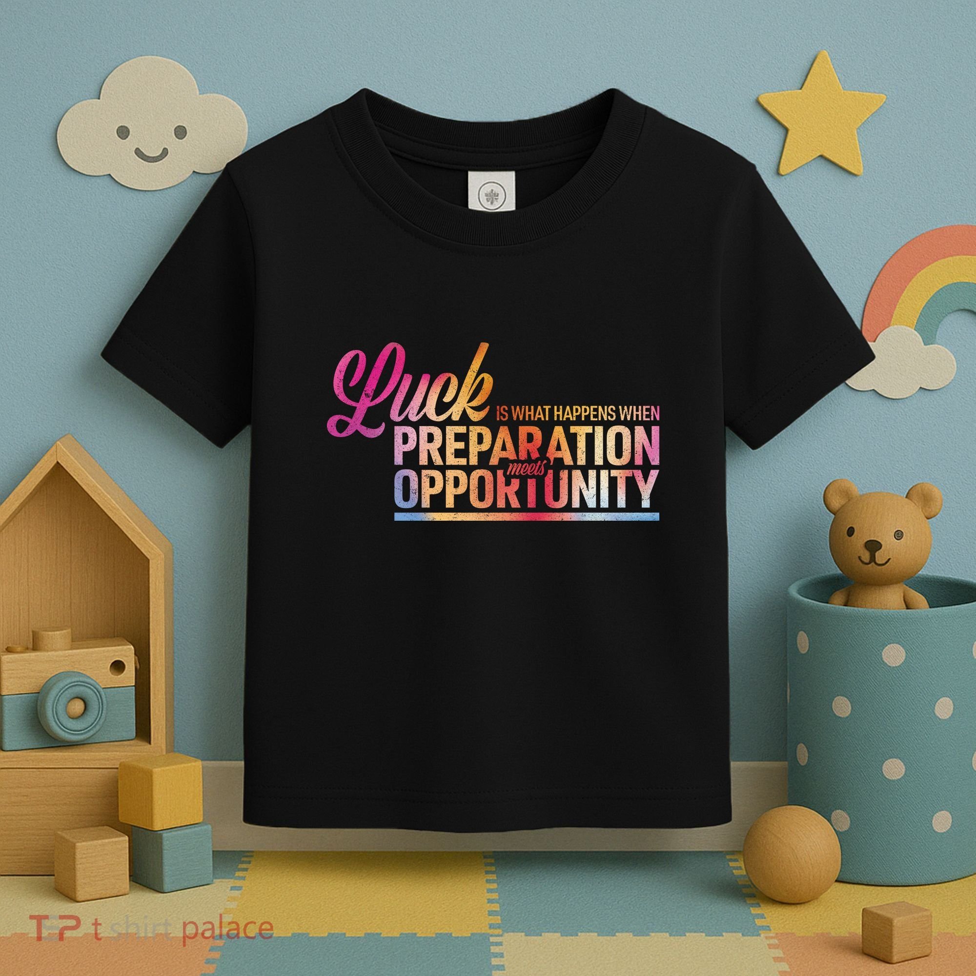 Luck Definition Preparation Meets Opportunity Toddler T-Shirt