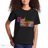 Luck Definition Preparation Meets Opportunity Kids T-Shirt thumb 2